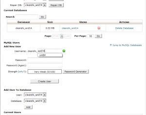 Adding new database users to our MySQL wordpress database